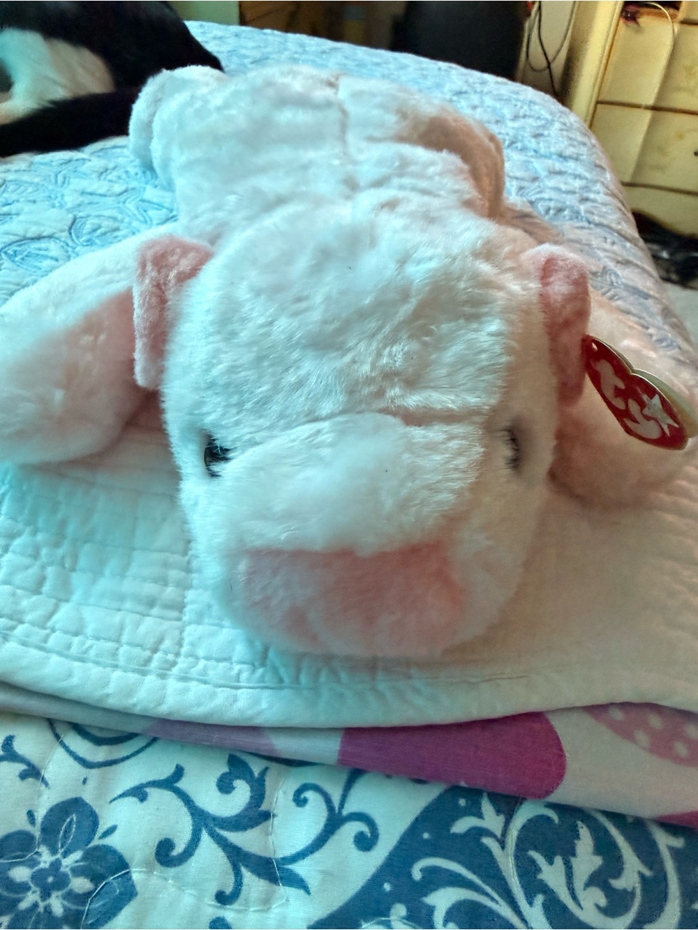 Ty Beanie Babies Pink Plush Pig Stuffed Animal